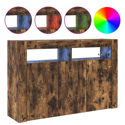 Sideboard Rökt ek 116 x 30 x 75 cm Konstruerat trä