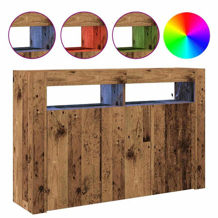 Sideboard Gammalt trä 116 x 30 x 75 cm Konstruerat trä