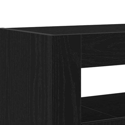 Sideboard Svart Ek 116 x 30 x 75 cm Konstruerat trä