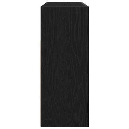 Sideboard Svart Ek 116 x 30 x 75 cm Konstruerat trä