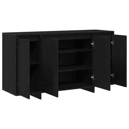 Sideboard Svart Ek 135 x 41 x 75 cm Konstruerat trä