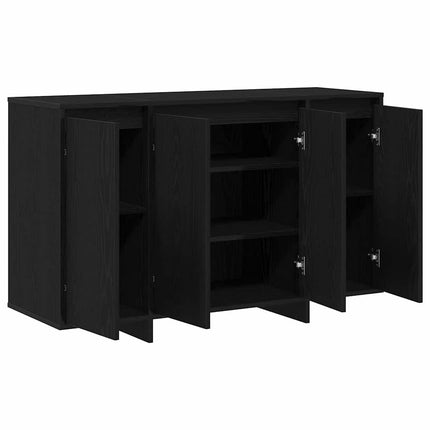 Sideboard Svart ek 120 x 41 x 75 cm Konstruerat trä