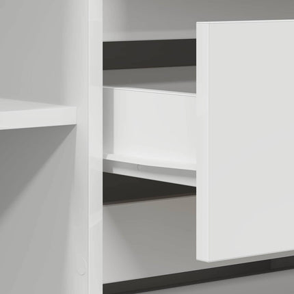 Sideboard med låda Vit 120 x 41 x 75 cm Konstruerat trä