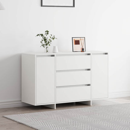 Sideboard med låda Vit 120 x 41 x 75 cm Konstruerat trä
