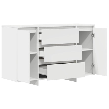 Sideboard med låda Vit 120 x 41 x 75 cm Konstruerat trä