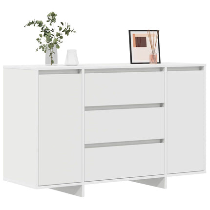 Sideboard med låda Vit 120 x 41 x 75 cm Konstruerat trä