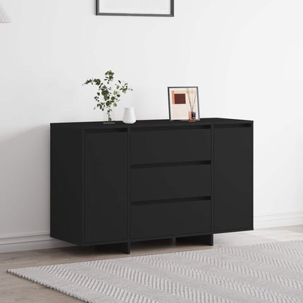 Sideboard med låda Svart 120 x 41 x 75 cm Konstruerat trä