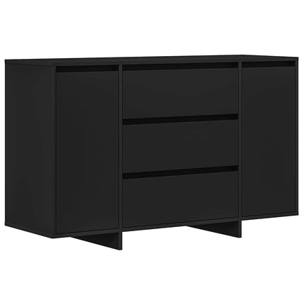 Sideboard med låda Svart 120 x 41 x 75 cm Konstruerat trä