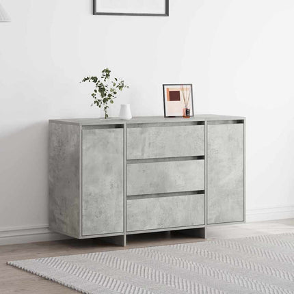 Sideboard med låda Betonggrå 120 x 41 x 75 cm Konstruerat trä