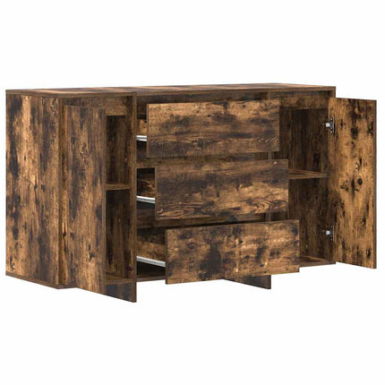 Sideboard med låda Rökt ek 120 x 41 x 75 cm Konstruerat trä