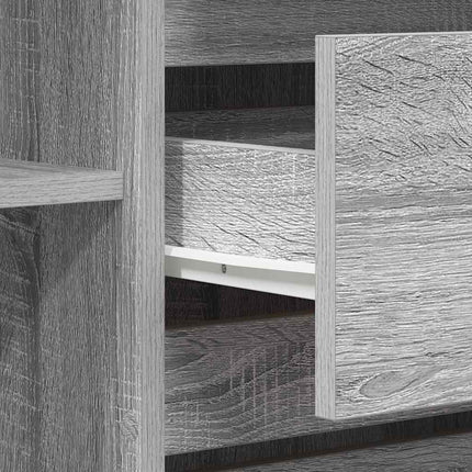 Sideboard med låda Grå Sonoma 120 x 41 x 75 cm Konstruerat trä