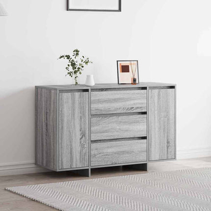 Sideboard med låda Grå Sonoma 120 x 41 x 75 cm Konstruerat trä