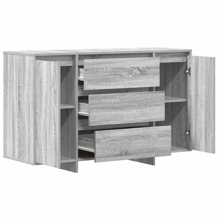 Sideboard med låda Grå Sonoma 120 x 41 x 75 cm Konstruerat trä