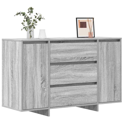 Sideboard med låda Grå Sonoma 120 x 41 x 75 cm Konstruerat trä