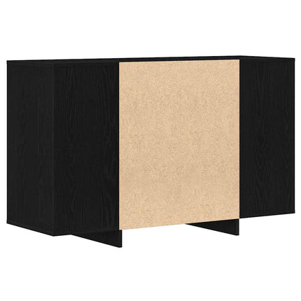 Sideboard med låda Svart Ek 120 x 41 x 75 cm Konstruerat trä