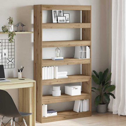 Bokskåp Artisan Ek 100 x 30 x 198 cm Konstruerat trä