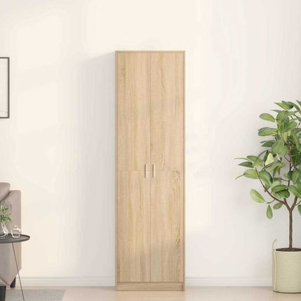 Garderob med hylla Sonoma-ek 55 x 25 x 189 cm Konstruerat trä