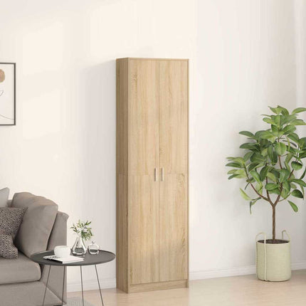 Garderob med hylla Sonoma-ek 55 x 25 x 189 cm Konstruerat trä