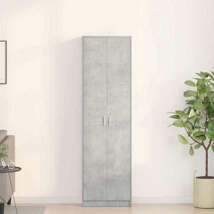 Garderob med hylla Betonggrå 55 x 25 x 189 cm Konstruerat trä