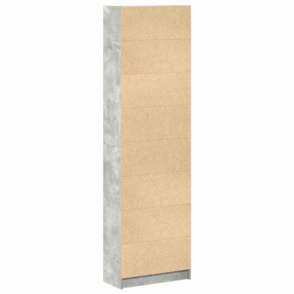 Garderob med hylla Betonggrå 55 x 25 x 189 cm Konstruerat trä