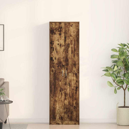 Garderob med hylla Rökt ek 55 x 25 x 189 cm Konstruerat trä