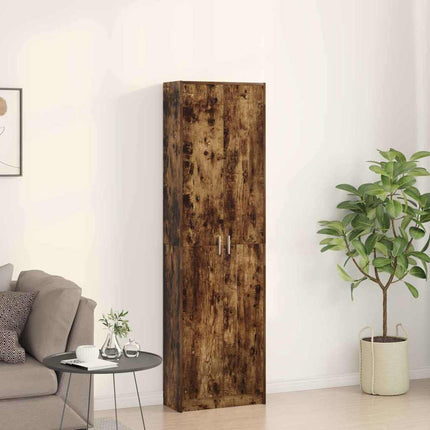 Garderob med hylla Rökt ek 55 x 25 x 189 cm Konstruerat trä