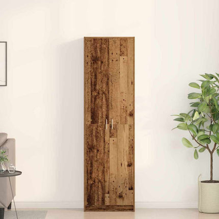 Garderob med hylla Gammalt trä 55 x 25 x 189 cm Konstruerat trä