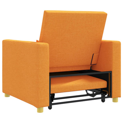 Utdragbar soffbed enkel med hjul Mörk gul 90 x 165 x 87 cm tyg