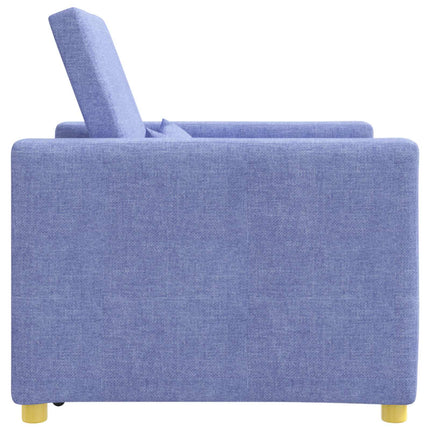 Utdragbar soffbed enkel med hjul Jeansblå 90 x 165 x 87 cm tyg