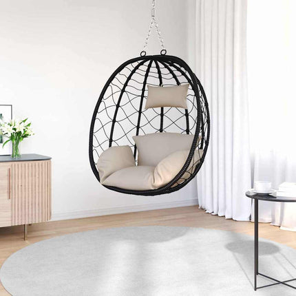 Hängande äggstol Taupe 91,5 x 54,5 x 107 cm konstrotting