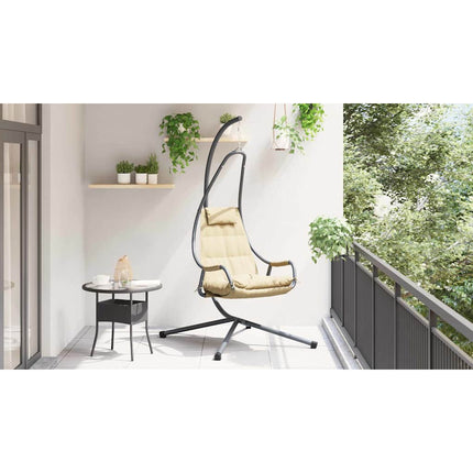 Hängande äggstol Beige 94 x 107 x 196,5 cm Stål