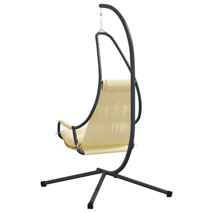 Hängande äggstol Beige 94 x 107 x 196,5 cm Stål