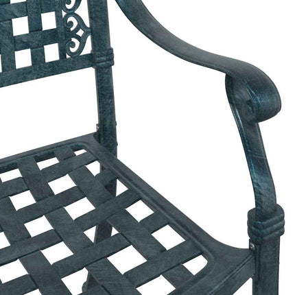 Trädgård Stol 2 pcs Grön 55 x 56,5 x 91cm Aluminium
