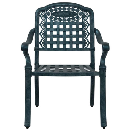 Trädgård Stol 2 pcs Grön 55 x 56,5 x 91cm Aluminium