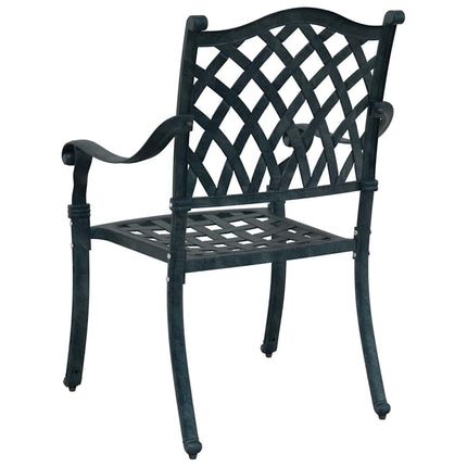 Trädgård Stol 2 pcs Grön 56 x 55 x 92,5 cm Aluminium