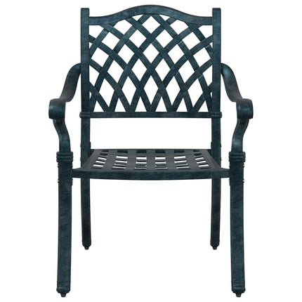 Trädgård Stol 2 pcs Grön 56 x 55 x 92,5 cm Aluminium
