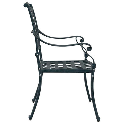 Trädgård Stol 2 pcs Grön 56 x 55 x 92,5 cm Aluminium