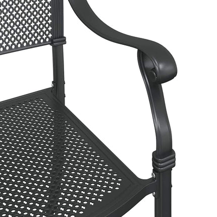 Trädgård Stol 2 pcs Svart 55 x 55 x 92,5cm Aluminium