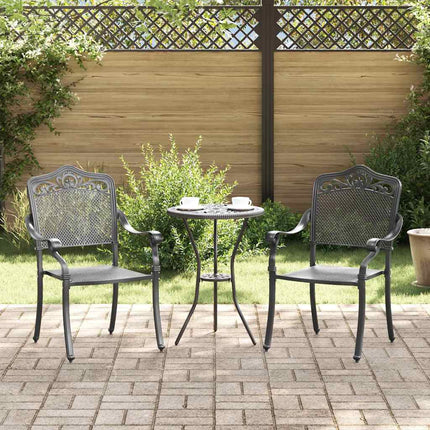 Trädgård Stol 2 pcs Svart 55 x 55 x 92,5cm Aluminium