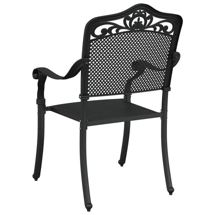 Trädgård Stol 2 pcs Svart 55 x 55 x 92,5cm Aluminium