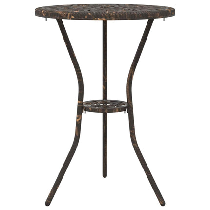 Trädgårds Bistro Set 3 pcs Brons Aluminium