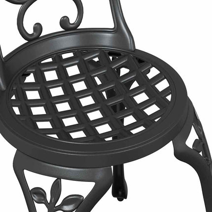 Trädgårds Bistro Set 3 st Svart Aluminium