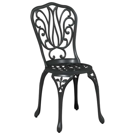 Trädgårds Bistro Set 3 pcs Svart Aluminium
