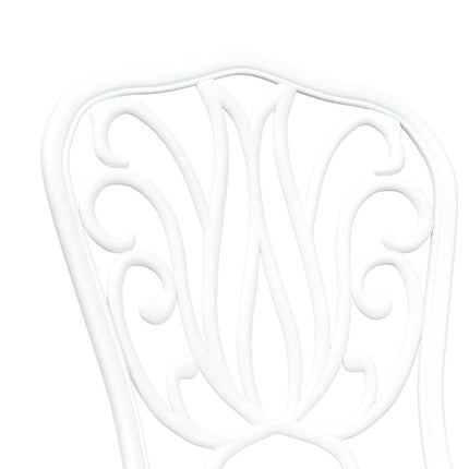 Trädgårds Bistro Set 3 pcs Vit Aluminium