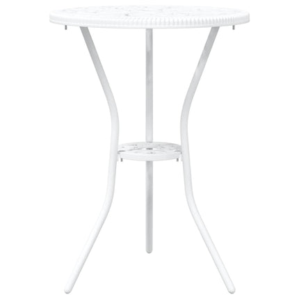Trädgårds Bistro Set 3 pcs Vit Aluminium