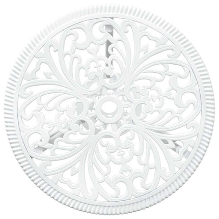 Trädgårds Bistro Set 3 st Vit Aluminium