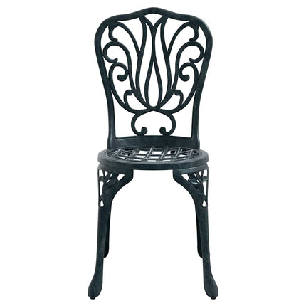 Trädgårds Bistro Set 3 pcs Grön Aluminium