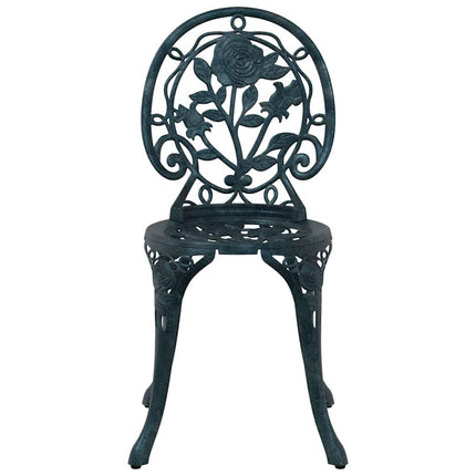 Trädgårds Bistro Set 3 st Grön Aluminium