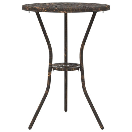 Trädgårds Bistro Set 3 pcs Brons Aluminium