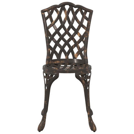Trädgårds Bistro Set 3 st Brons Aluminium